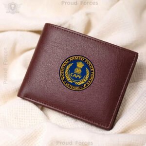 CAPF (Central Armed Police Force) Veteran Brown Leather Wallet for Men (Premium Classic Edition)