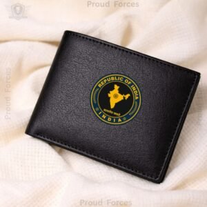 Republic of India Black Leather Wallet for Men