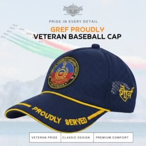 Premium Quality GREF Proudly Veteran Baseball Cap (Blue Color)