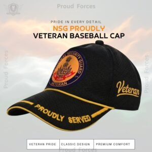 NSG Proudly Veteran Baseball Cap (Black Color) - Premium Quality