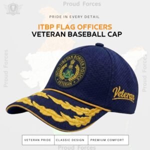 ITBP Flag Officers’ Veteran Baseball Cap (Blue Color) -Premium Quality