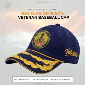 NSG Flag Officers’ Veteran Baseball Cap (Blue Color) - Premium Quality