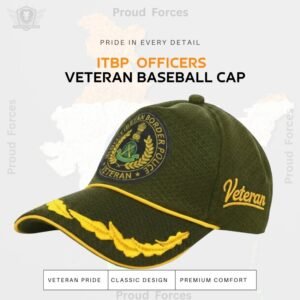 ITBP Officers’ Veteran Baseball Cap (Olive Green Color) - Premium Quality