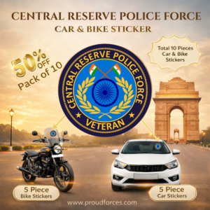 Premium Quality CRPF Veteran Car & Bike Stickers