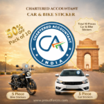Premium Quality Chartered Accountant (CA) Car & Bike Stickers
