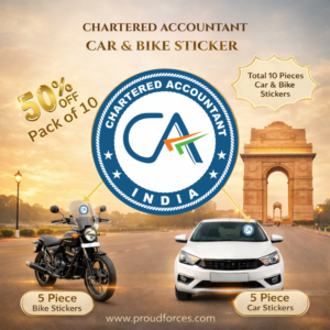 Premium Quality Chartered Accountant (CA) Car & Bike Stickers