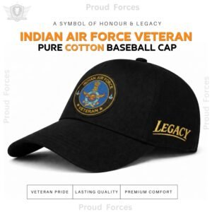 Indian Air Force Veteran Pure Cotton Cap