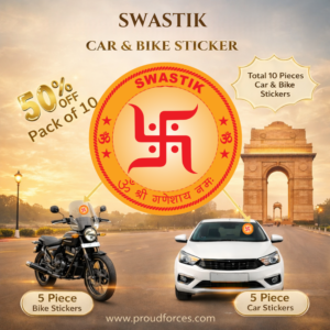 Premium Quality SWASTIK Car & Bike Stickers – Pack of 10