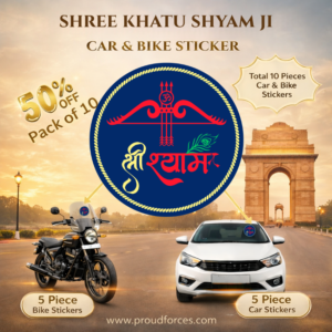 Premium Quality Shree Khatu Shyam Ji Car & Bike Stickers