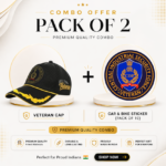 CISF Officer Veteran Cap & Sticker Combo